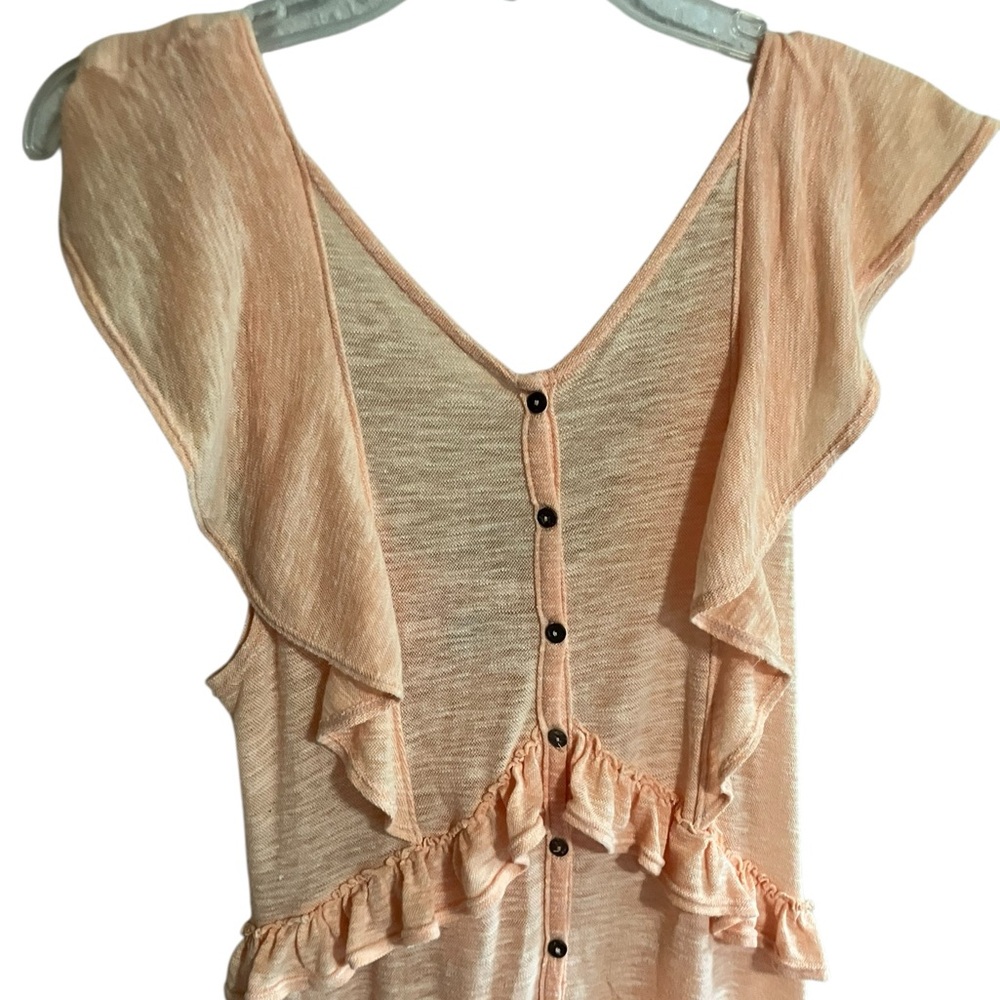 Free People FP Beach Women’s Amelia Maxi Gauzy Ruffle Romantic Flowey Dress M - Picture 7 of 11